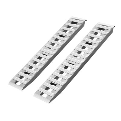 83" x 14" Aluminum Trailer Ramps, 6000 LBS Total Capacity Loading Ramps with U-Shaped Buckle and Hook Ends, 1 Pair for ATV, UTV, Tractors, Motorcycles, Lawnmowers, Trucks