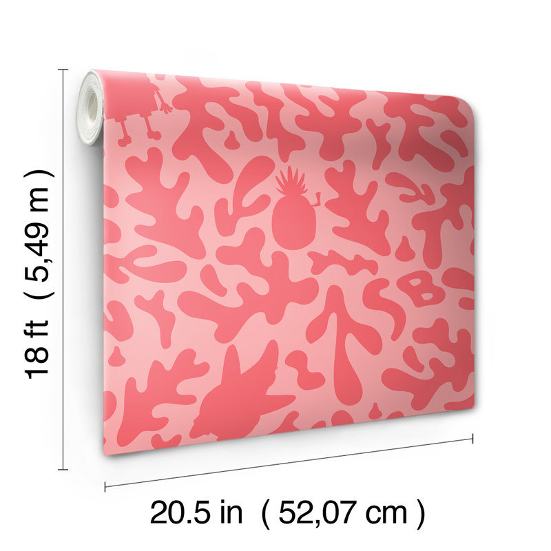 Papier peint adhésif SpongeBob SquarePants, Corail