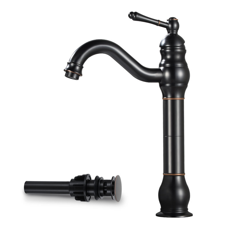 HGN Tall Single Handle Bathroom Vanity Sink Faucets with Pop-up Drain, Oil Rubbed Bronze