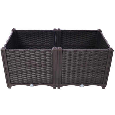 Bacs à fleurs en plastique pour plantes à fleurs, plantes et plantes grasses