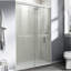 Double porte de douche coulissante, porte de salle de bain semi-sans cadre-125293126