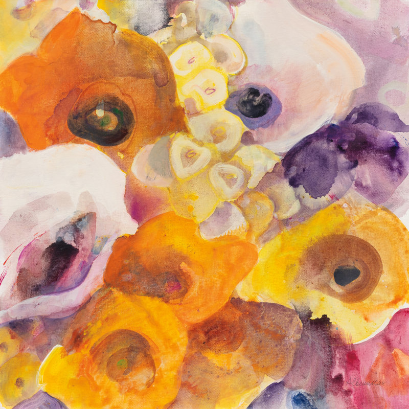 Fleurs vives IV - reproduction sur toile tendue, H 12 po x l 12 po