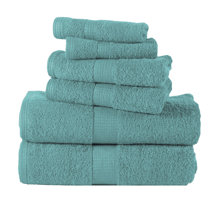 Teal Fingertip Stay-Put Farmhouse Towel