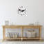 12" White And Black Battery Operated Round Wall Clock With Continent Design