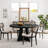 47 Inch Round Dining Table for 4 Farmhouse Kitchen Table-1464790200