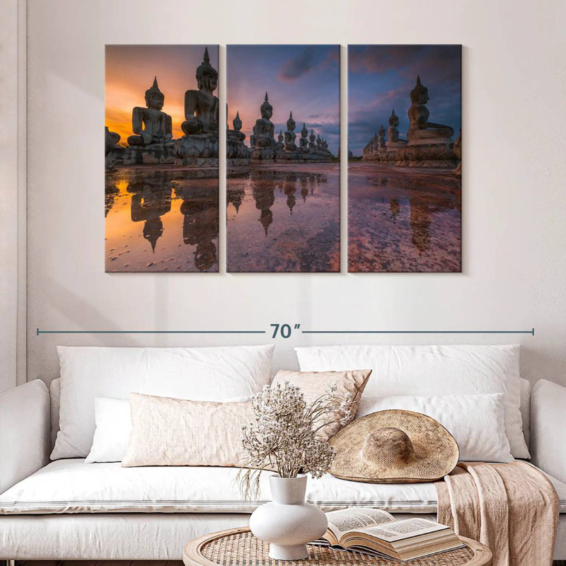 Adella Nakhon Si Thammarat Buddhas, H 32 po x l 50 po