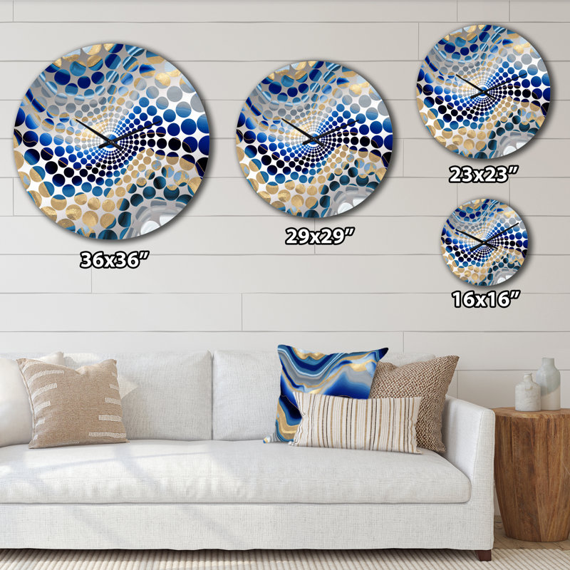 Yeudiel - Horloge murale abstraite transitionnelle, Grand