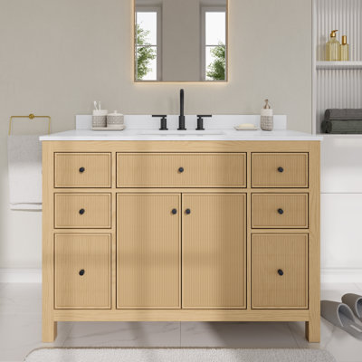Ensemble de meuble-lavabo simple 48 po, de comptoir, sous comptoir Pendry (1 trou)