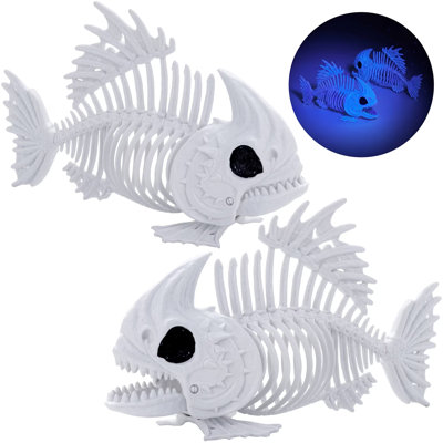 Glow-in-the-Dark Fish Skeleton, 2 Pcs
