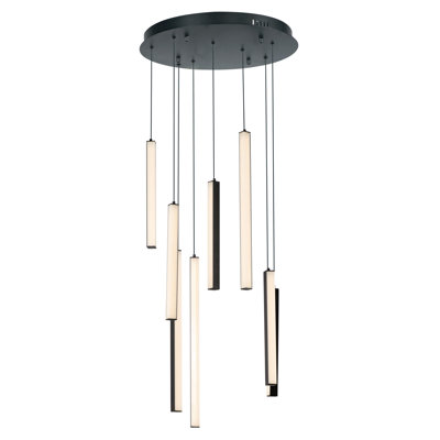 Luminaire suspendu noir 8 lumières Salch