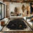Monaco Series Abrstract Black/Gray/Ivory/Beige Area Rug-2062568109
