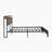 Platform Bed Frame with Charging Station and Upholstered Headboard-1420878000
