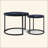 Set 2 Coffee Table Nesting Circular Round And Marble Pattern Wooden Tables, Living Room Bedroom Apartment Modern Industrial Simple Nightstand-825230860
