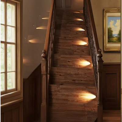 Lodestone Magnetic LED Step Light, Dimmable Anti-Glare Indoor Stair Light, Vertical, White