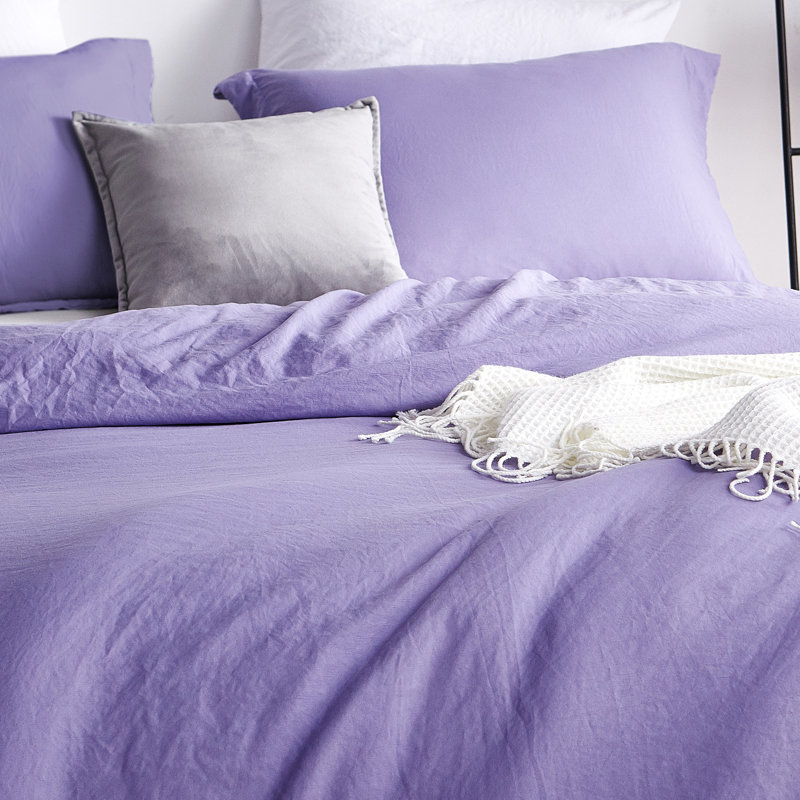 Ensemble d'édredon en duvet synthétique Ultra Cozy, Mauve clair, Édredon pour grand lit + 2 taies décoratives sta