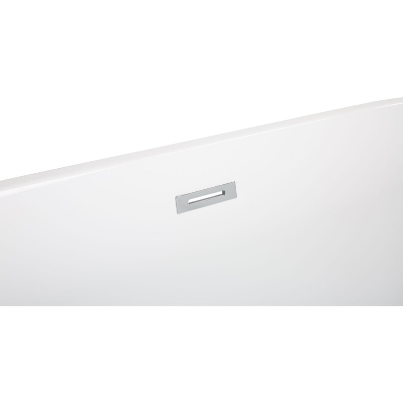 63" x 28" Freestanding Soaking Acrylic Bathtub
