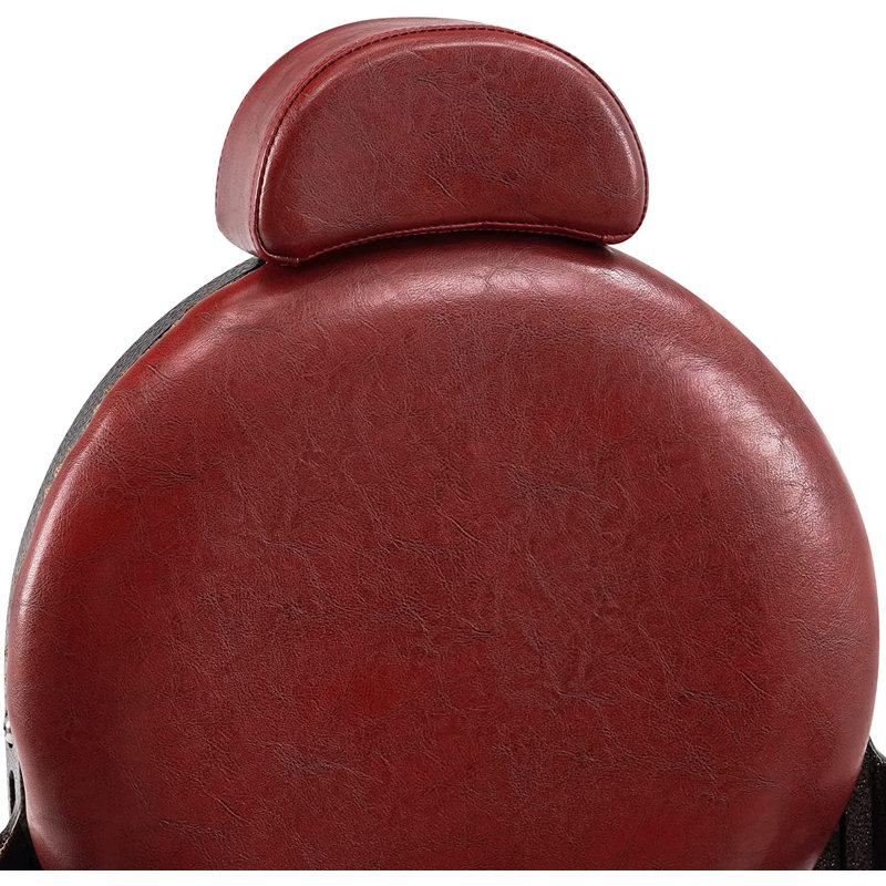 Fauteuil inclinable manuel pivotant en cuir Bettyjo, Similicuir rouge