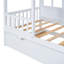 Lit en bois Wood House avec lit gigogne simple, lit de jour en bois-310415970