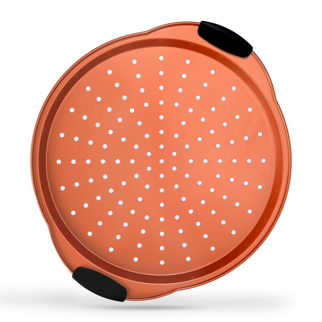 NutriChef Non-Stick Stainless Steel 13'' Pizza Pan NutriChef