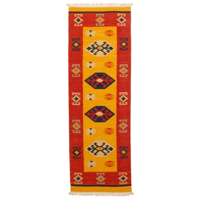 Wilmette Orange Kilim 2'3" x 6'10"