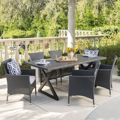  Rectangular 6 - Person 70.5'' Long Dining Set with Cushions