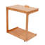 Table de bout en bois en forme de C avec table de bout réglable-2000275595