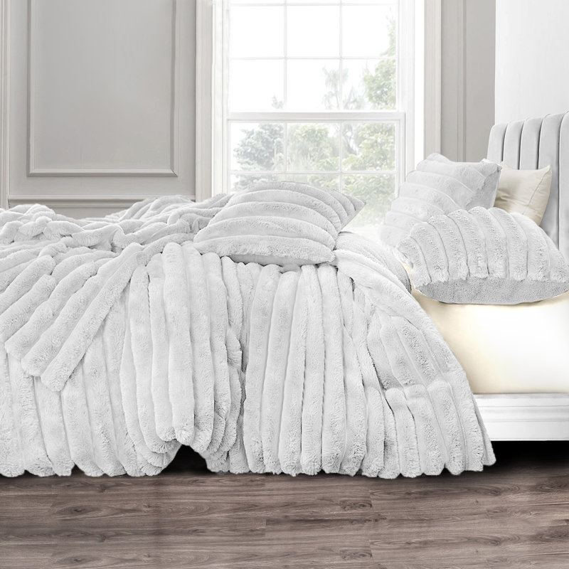 Polyester Solid Colour Duvet Cover Set, King Duvet Cover + 2 Standard Pillowcases, White