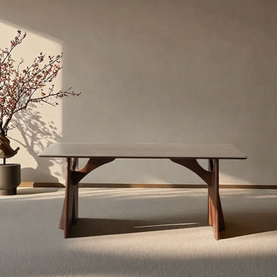 Mid-Century Modern Sintered Stone Dining Table
