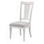Chaise d'appoint (lot de 2) lin gris clair et blanc vieilli