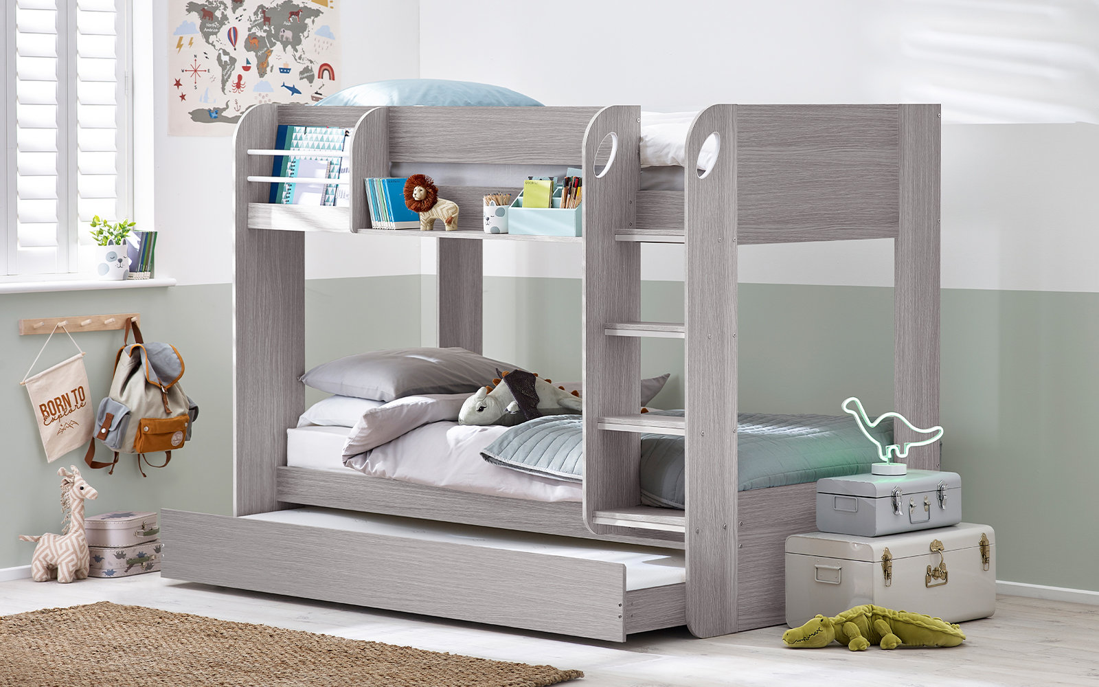 Childrens bunk deals bed with trundle