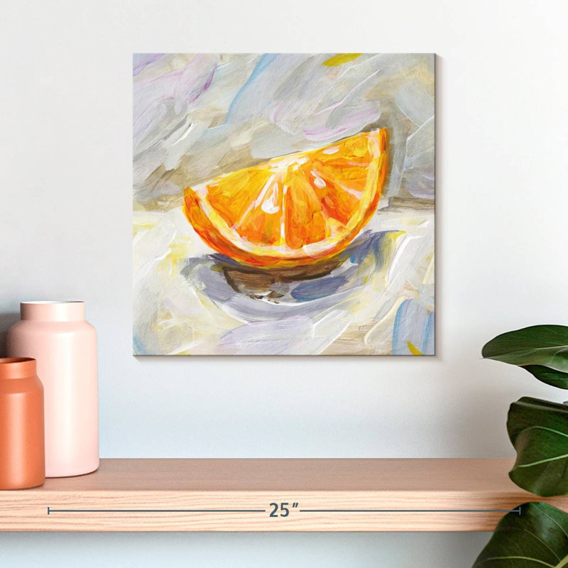 Yarlin abstrait orange, H 16 po x l 16 po