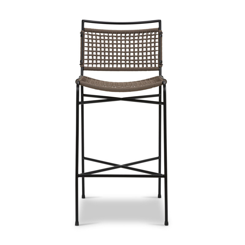 Wharton Outdoor Bar Stool, 31.38" H, Earth Rope