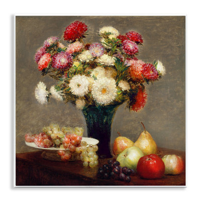 Fruit & Asters Still Life Wall Plaque, design by CAD Designs