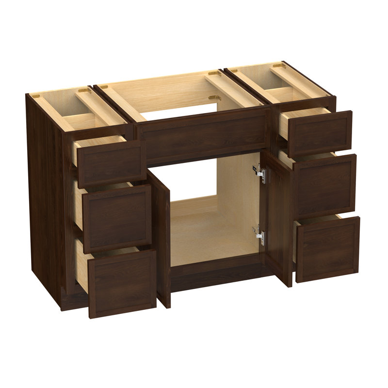 48'' Single Bathroom Vanity Base Only, Brown