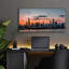 «Chicago Skyline Sunset» par Rich Monet, art mural en verre acrylique, 48 po x 24 po-132496620
