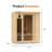3-Person FAR Infrared Sauna with Bluetooth Speakers, Fast Heating Carbon Panels