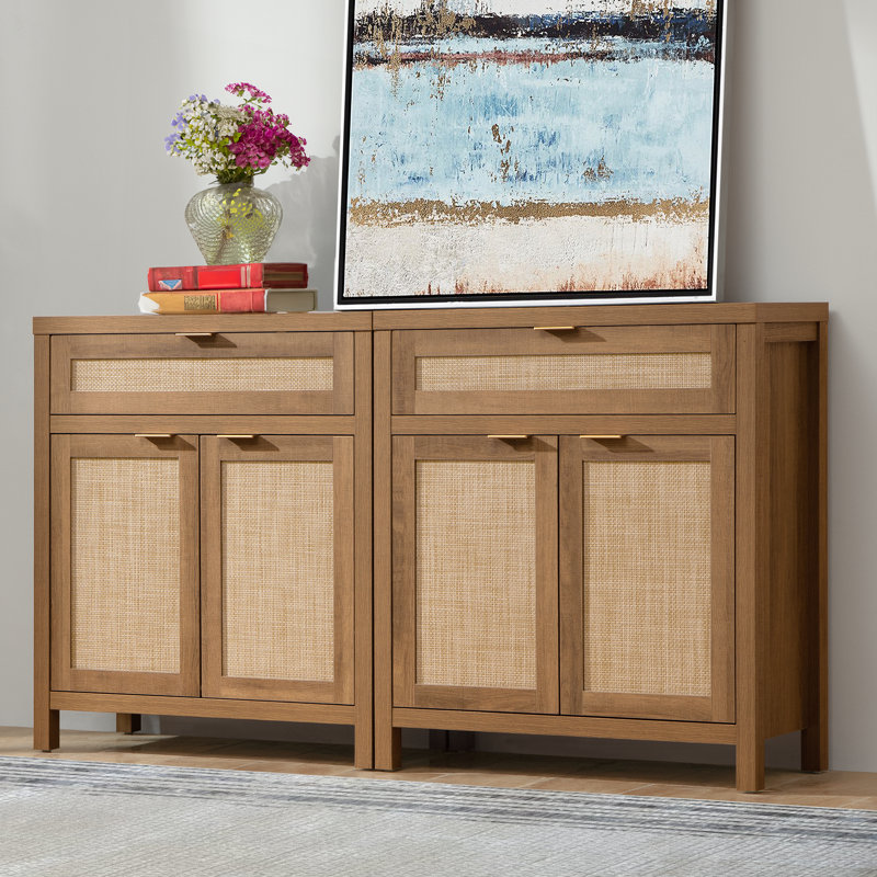 Buffet 30 po avec 1 tiroir et 2 portes Safura, Chêne naturel