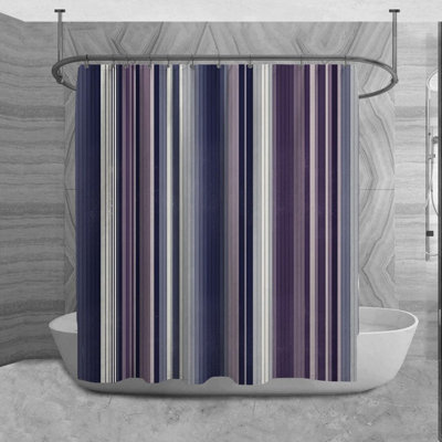 Rideau de douche à rayures