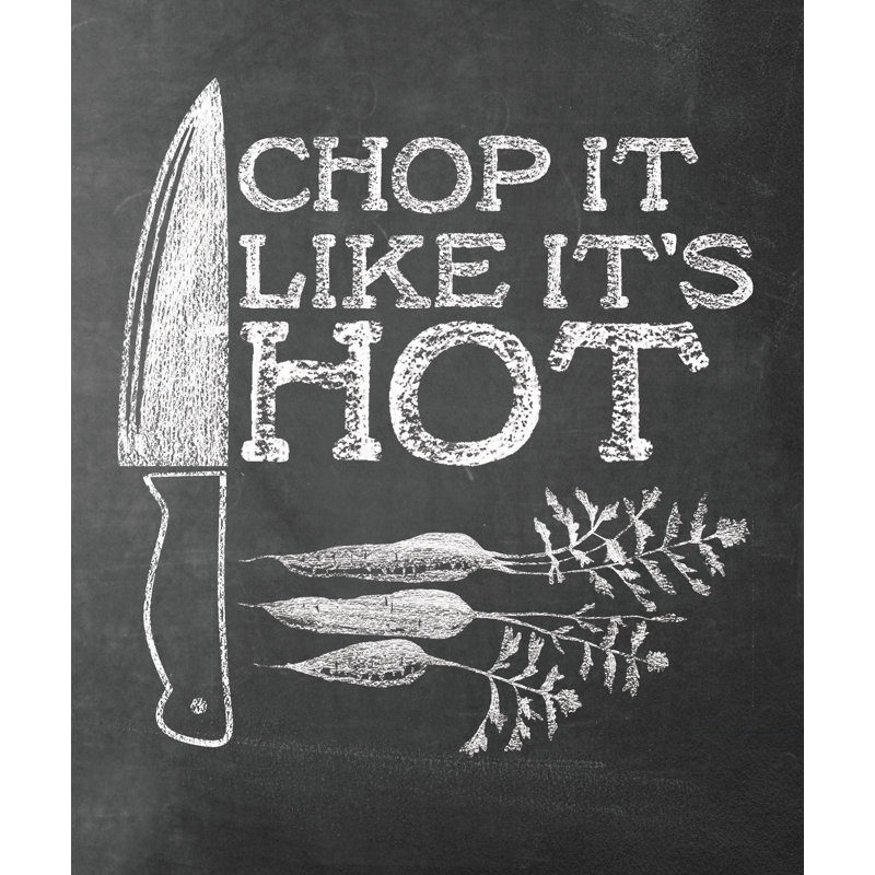 Chop It Like It's Hot Veggie Chalk - Painting Print, 46 cm H x 30 cm W, Wrapped Canvas