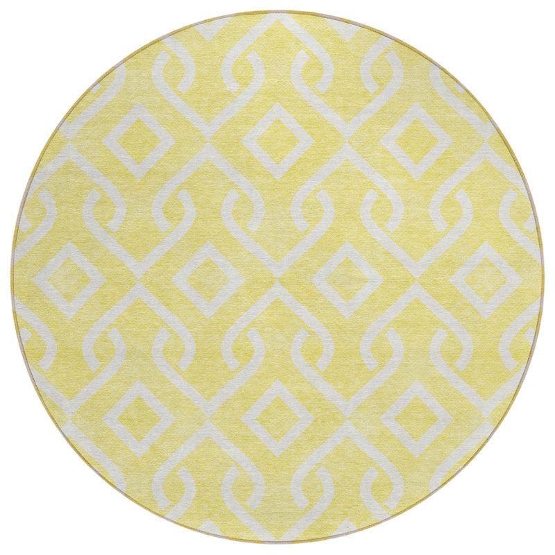  Kaylani Non-Slip Door Mat, Round 8'