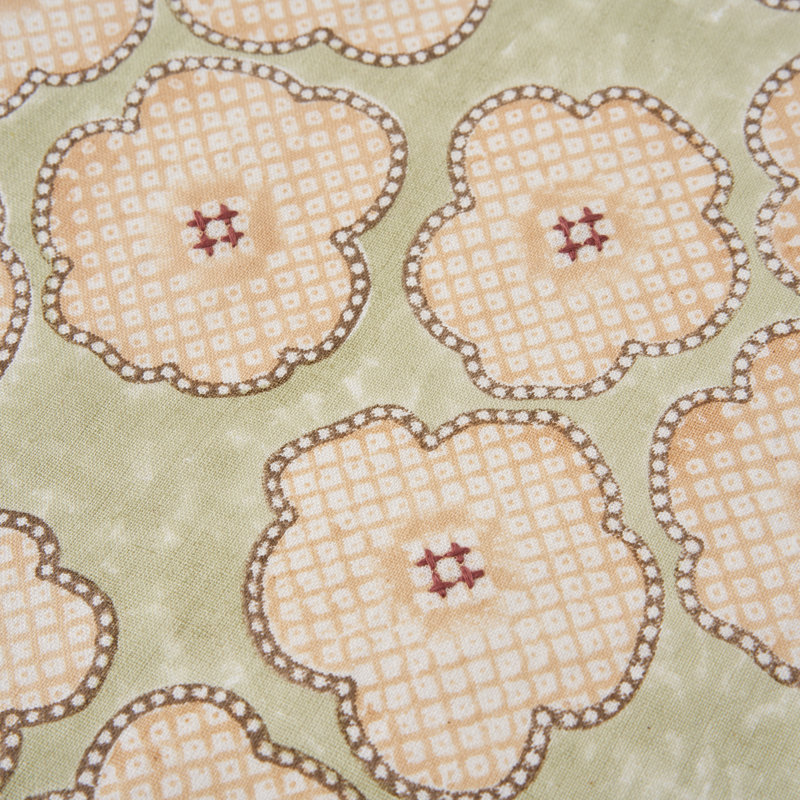 Floral Burst Table Placemat 14x20 Inch, Green