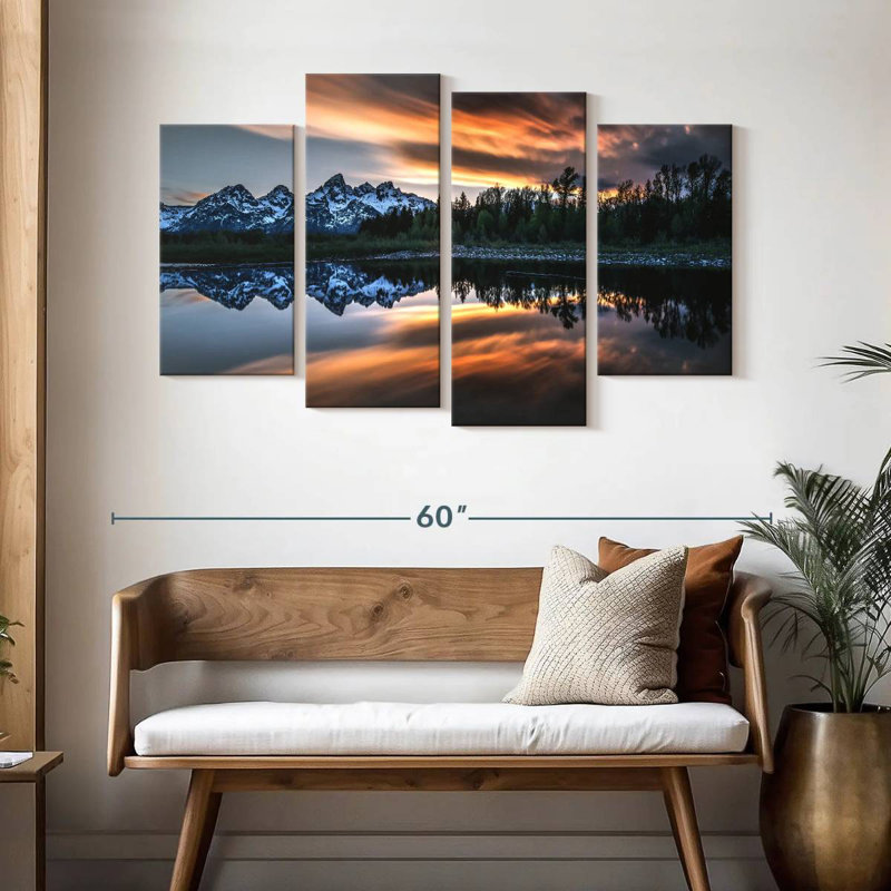 Alvord Grand Teton Sunset Glow, H 32 po x l 52 po