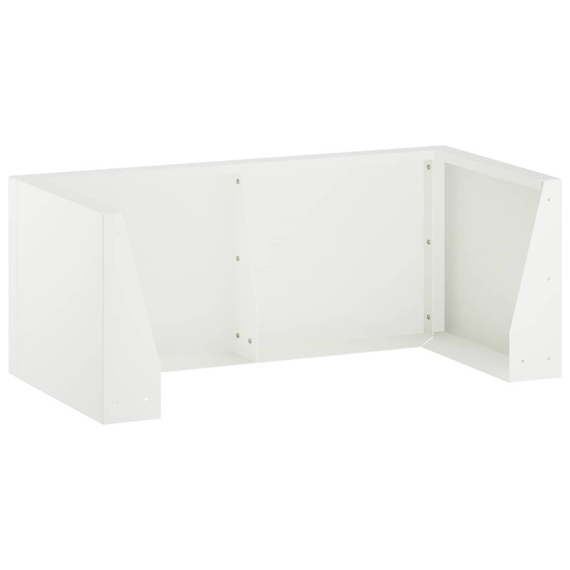 30 cm H x 100 cm W Steel with 4 Panel(s) Included, White, 30cm H x 100cm W