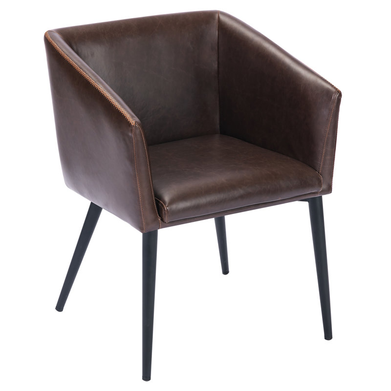 Fauteuil rembourré Strom, Marron foncé