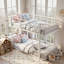 Lit superposé en métal pour enfants avec échelle sécurisée et garde-corps complets Kittredge, lit superposé peu encombrant pour chambres partagées et dortoirs-1812389656-1812389658
