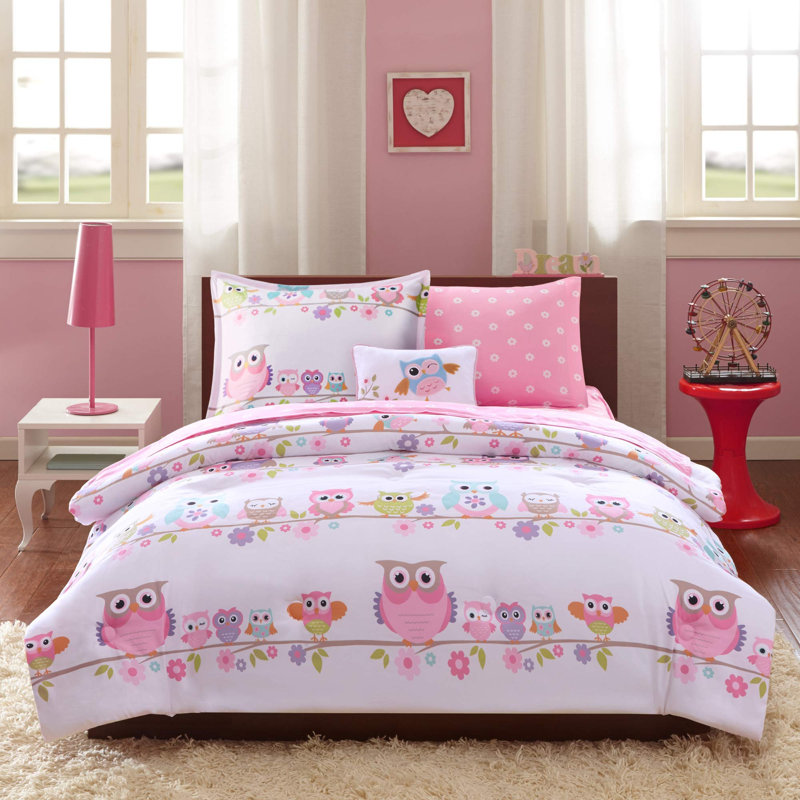 Wise Wendy Owl Comforter Set with Bed Sheets, Queen Comforter + 8 Additional Pieces