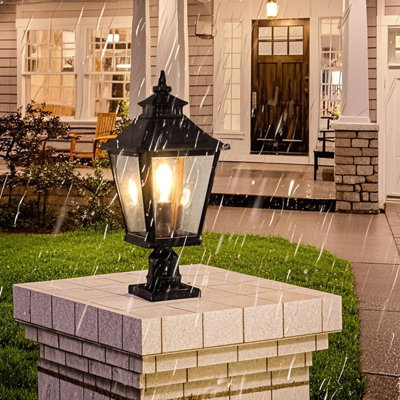 Lanterne d'extérieur HEFO et lampes / luminaire à fixation sur pilier avec verre imperméable