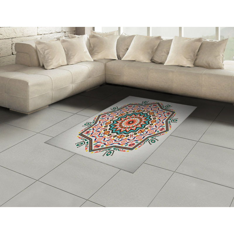 Tribal High Density Long Fiber Poly Threads Decorative Area Rug Carpet, Rectangle 2'7" x 5'