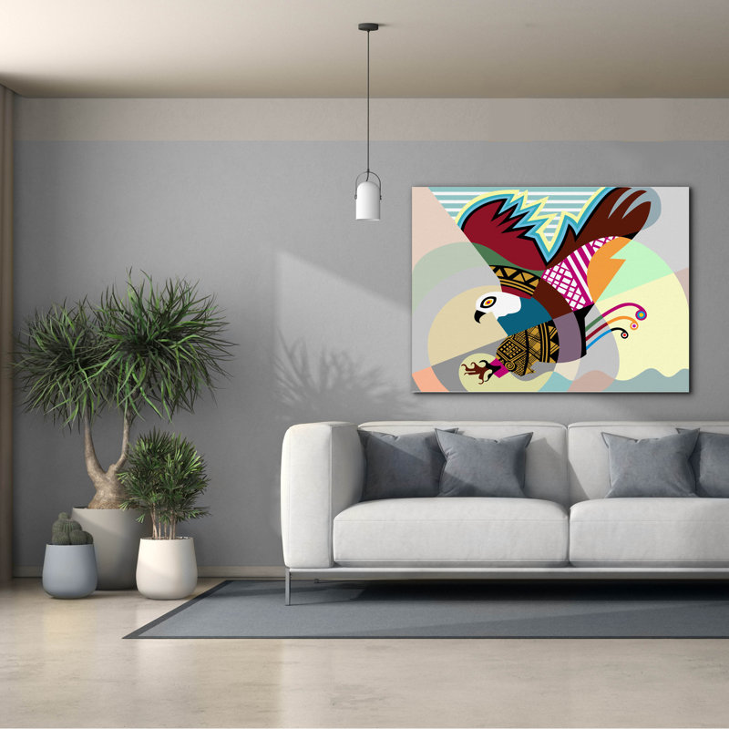 'The Eagle' by Lanre Adefioye, Canvas Wall Art, 40" H x 54" W x 1.5" D
