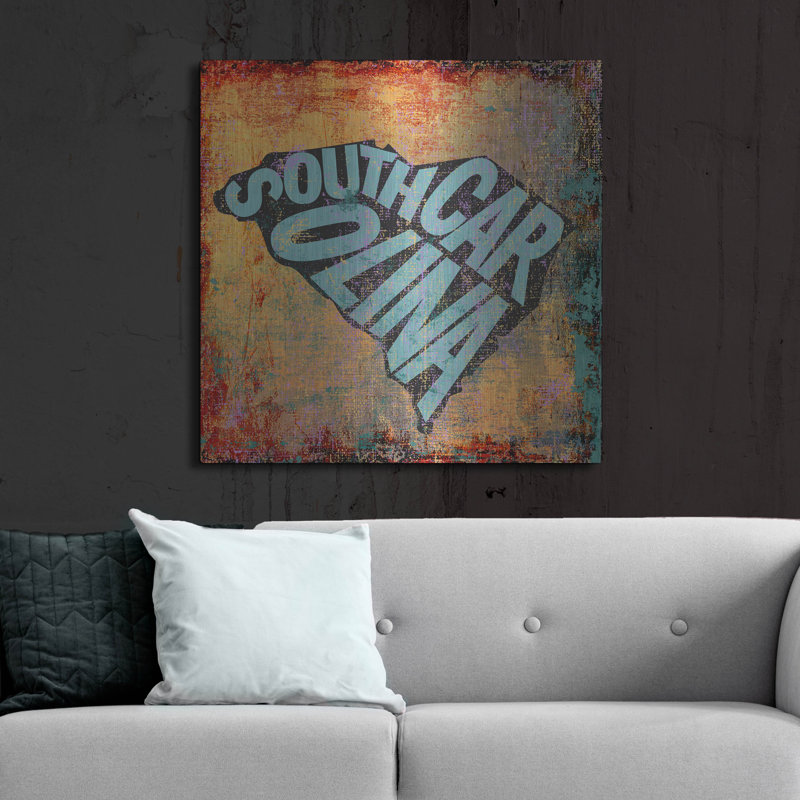 «South Carolina» par Art Licensing Studio, art mural en métal
